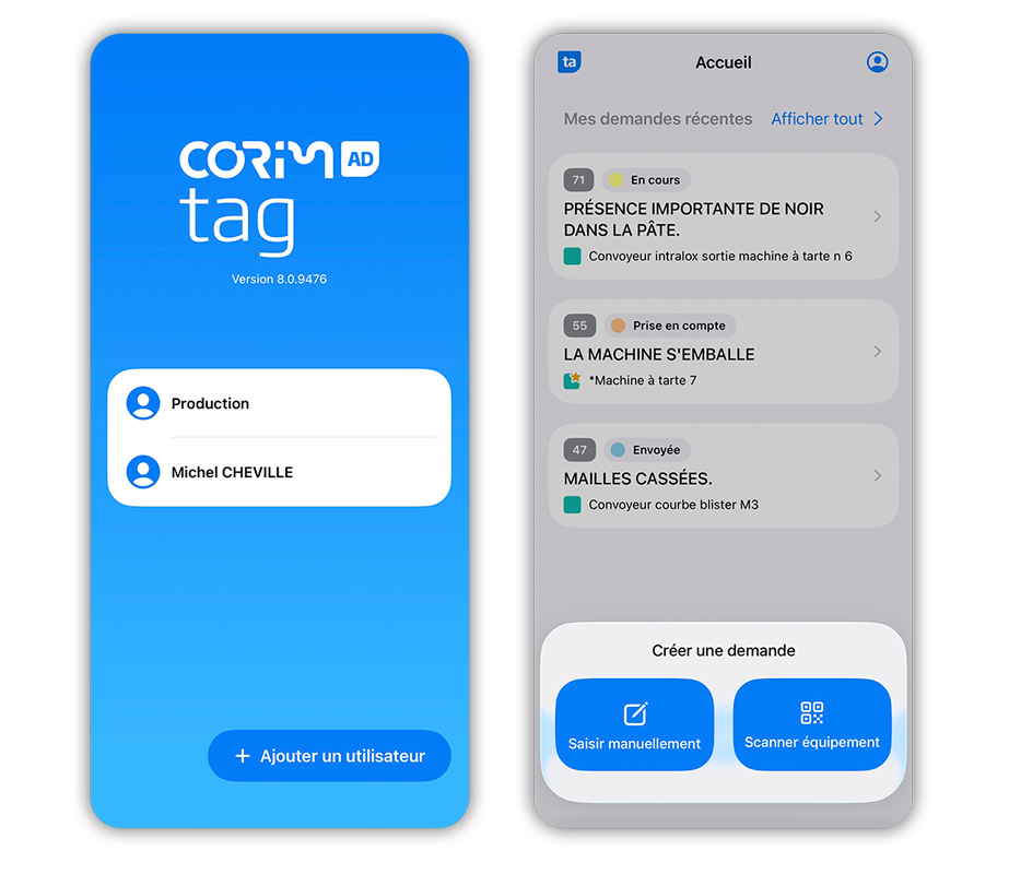 Page d'accueil Corim Tag